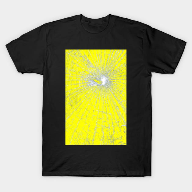 Broken Glass 2 iPhone Yellow T-Shirt by learningcurveca